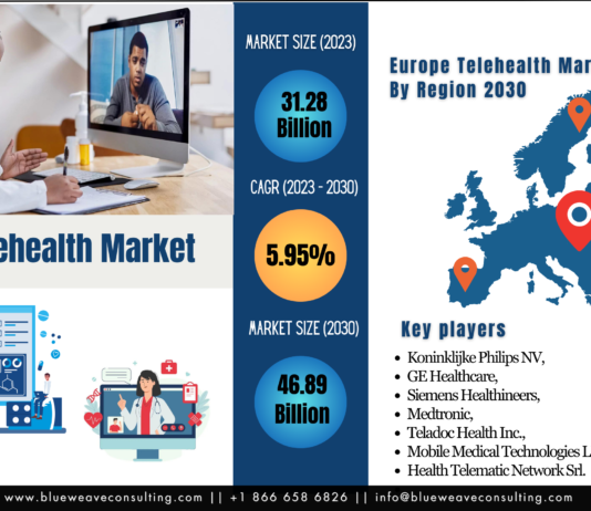 Europe Telehealth Market Size Expands at Significant CAGR of 6% to Touch USD 47 Billion by 2030